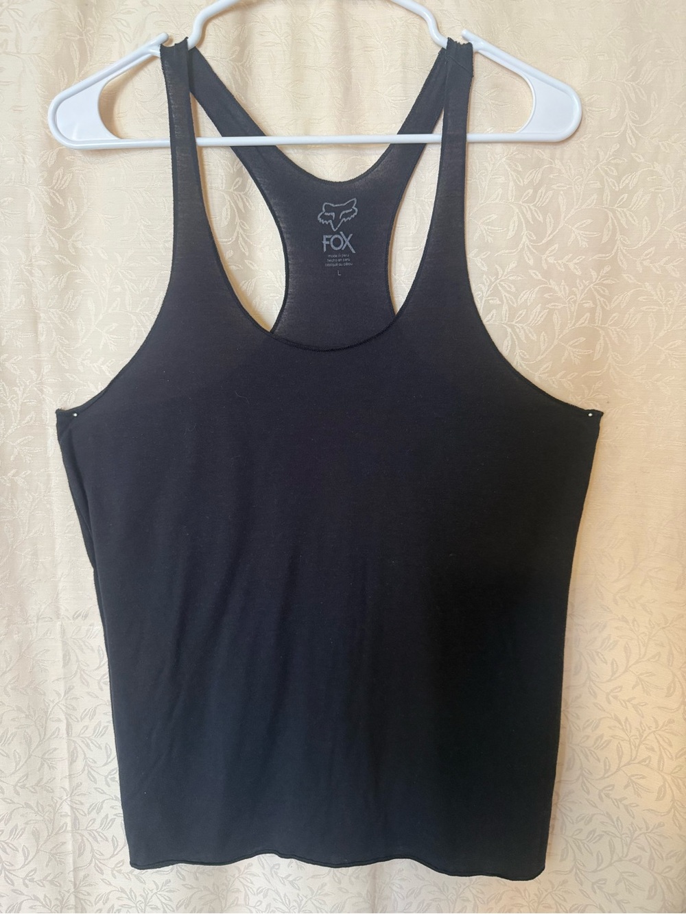 FOX Racing Tank Top, Women’s Size Large Black Racerback Scoop Neckline Top